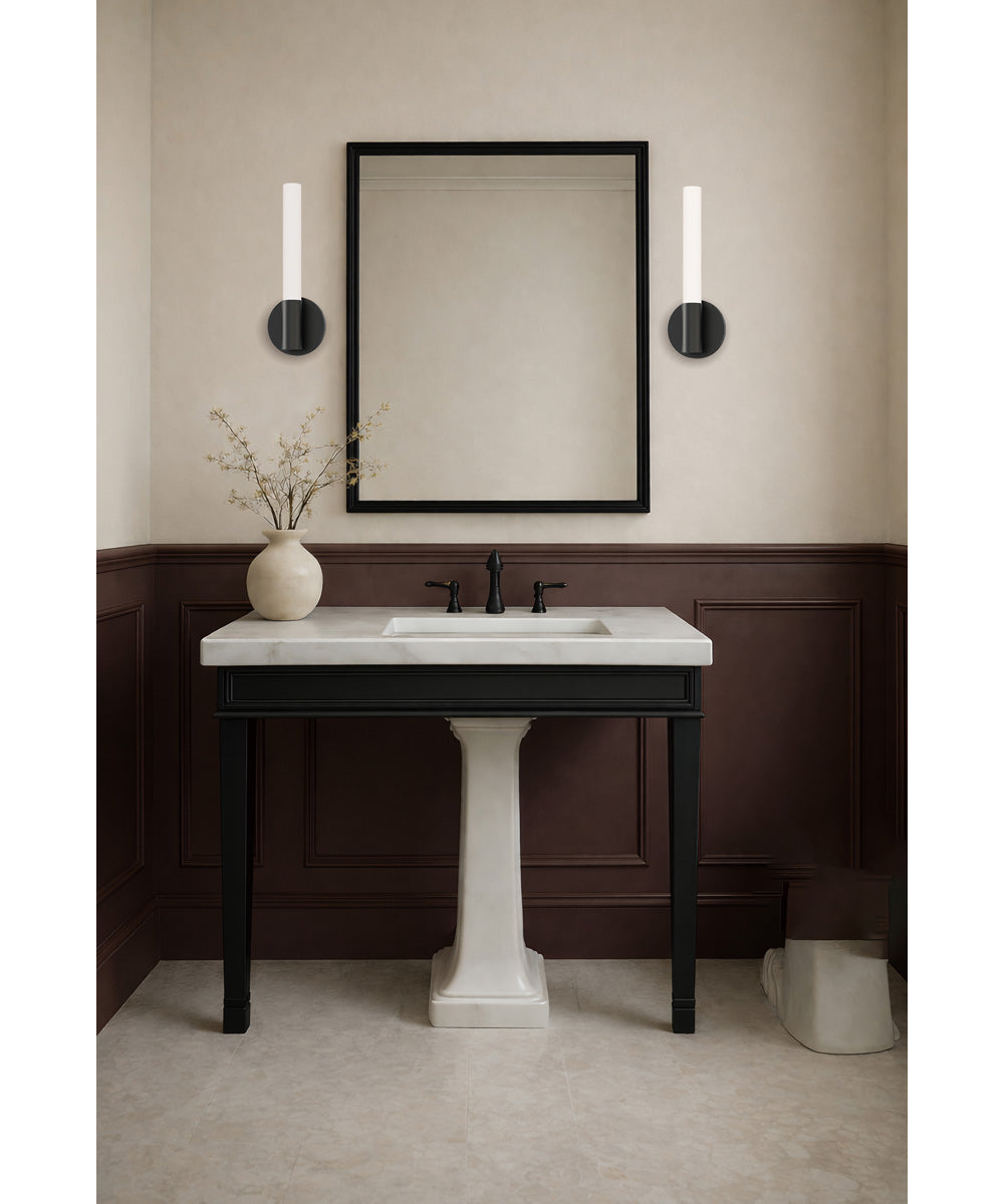 Tubi 14 inch 5CCT LED Wall Sconce Black