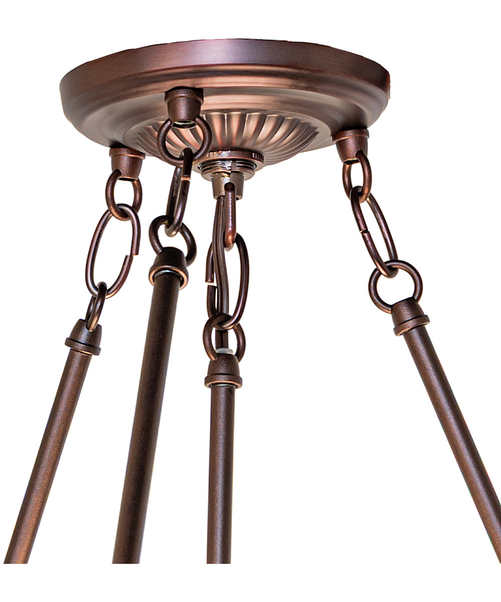 20" Wide Shell with Jewels Semi-Flush Mount