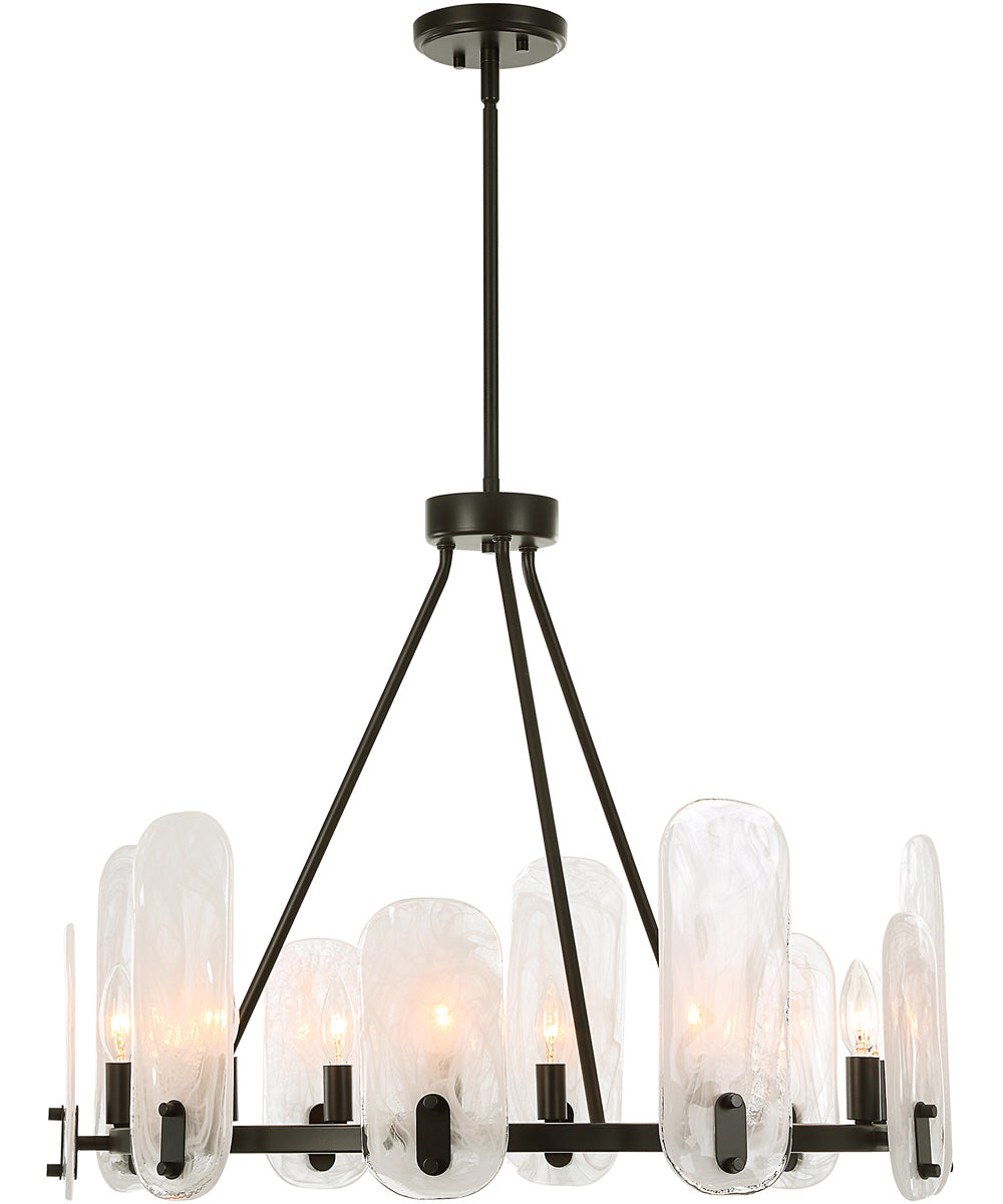 Ellipse 10 Light Dark Bronze Chandelier