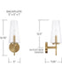 Aaron 1-Light Sconce Aged Brass