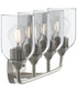 Ilia 4-Light Bath Vanity with Clear Glass Shade Brushed Nickel