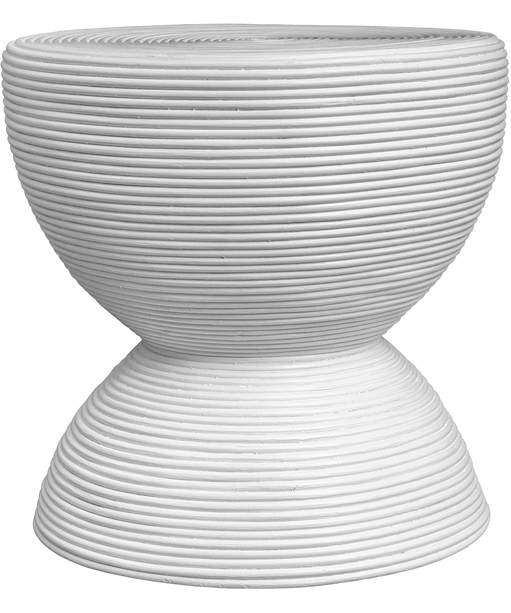 Bongo White Rattan Side Table