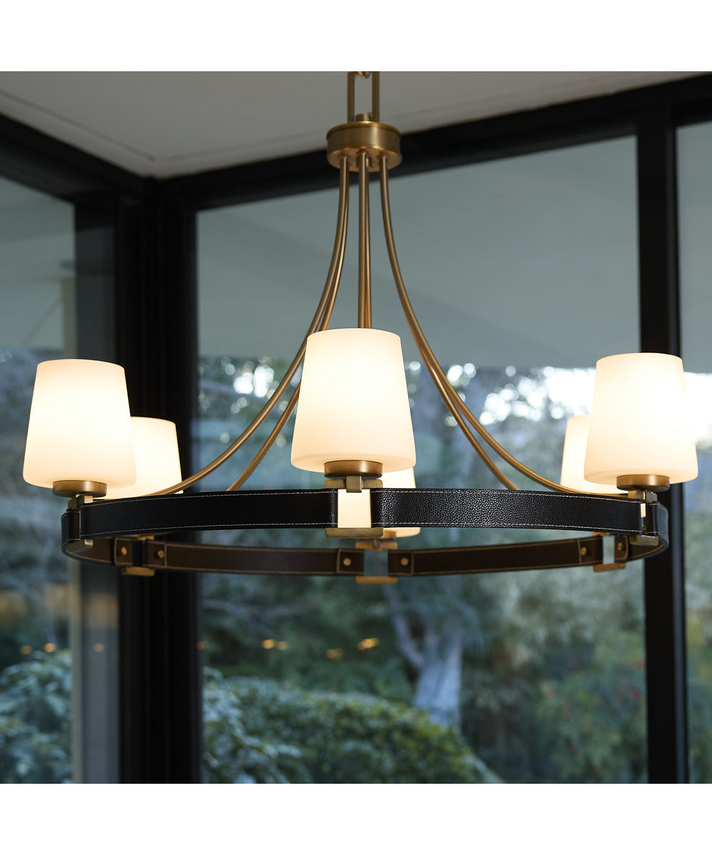 Hidalgo 6-light Chandelier Aged Brass