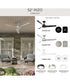 Rizo 52-in. 3-Blade Modern Ceiling Fan Matte Black