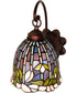 7" Wide Tiffany Flowering Lotus Wall Sconce