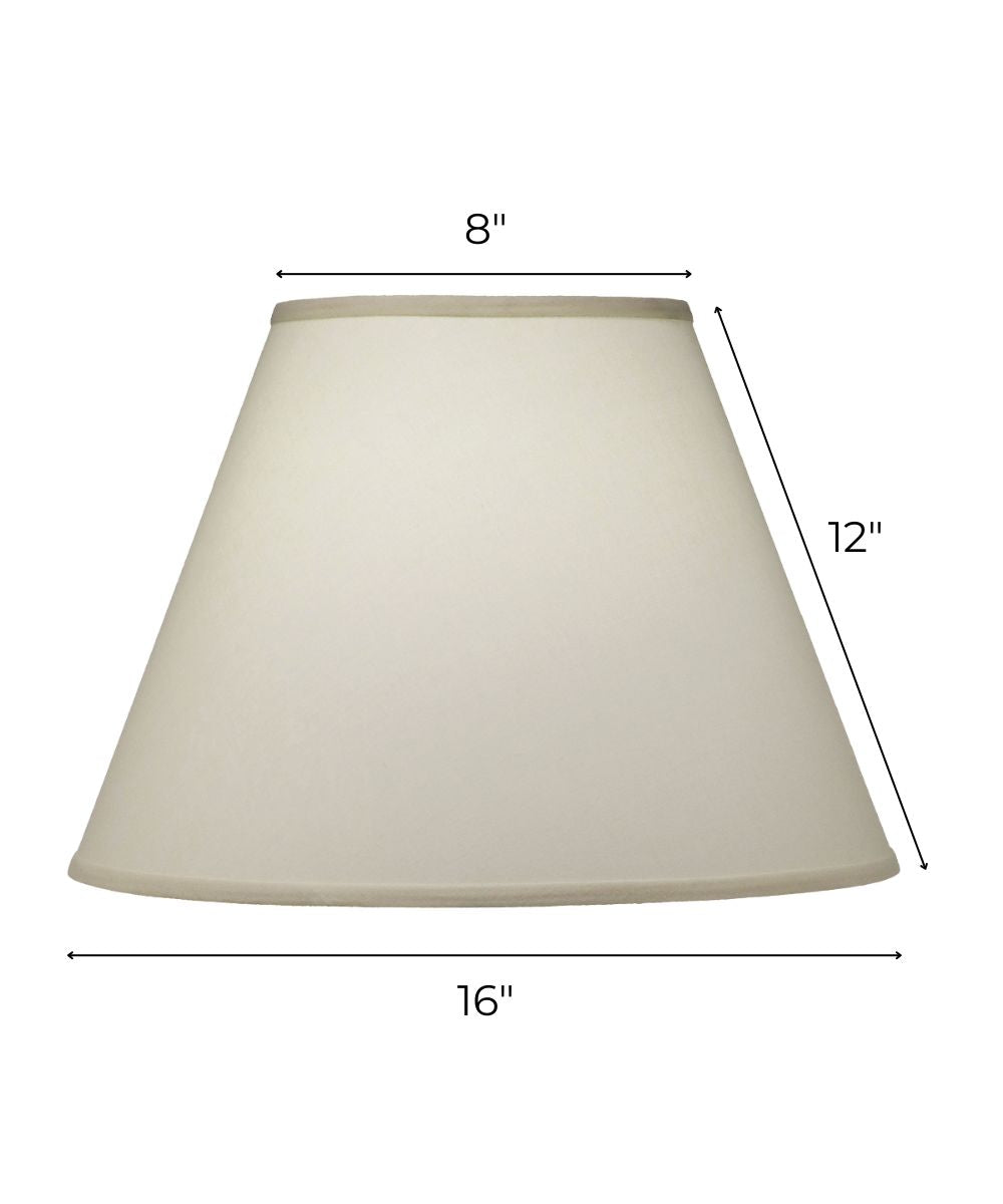 8x16x12 Parchment Butcher Linen Empire Hardback Lampshade