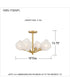 Adelyn 4-light Semi Flush Mount Gold Leaf