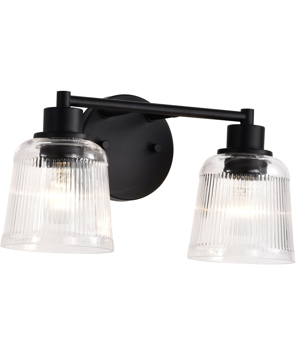 Grayson 2-Light Vanity & Wall Matte Black