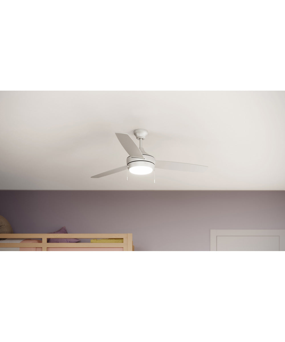 Nolyn 52 in. 3-Blade Modern LED Ceiling Fan Matte White