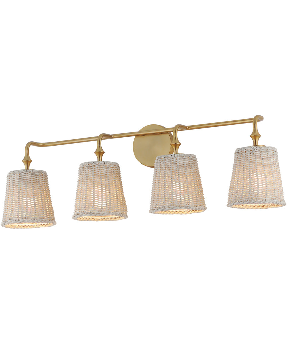 Baja 4-Light Bath Vanity Natural Aged Brass