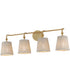 Baja 4-Light Bath Vanity Natural Aged Brass