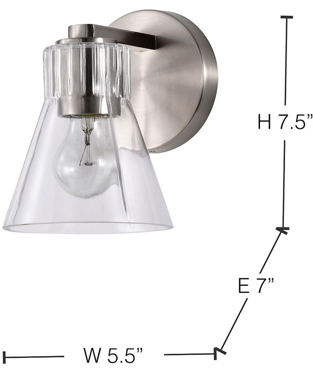 Gianna 1-Light Vanity & Wall Brushed Nickel