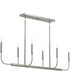 Reines 6-Light Linear Chandelier Brushed Nickel