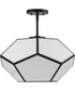 Latham 18 in. 3-Light Flush Mount Matte Black
