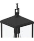 Cantley Outdoor Pendant with Clear Glass Panels Matte Black