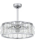 23" Terrarock 4-light Fandelier Polished Chrome