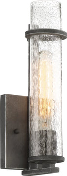 5"W Donzi 1-Light Vanity & Wall Iron Black