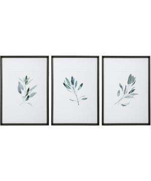 Simple Sage Watercolor Prints Set of 3