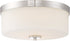 14"W Denver 2-Light Close-to-Ceiling Polished Nickel