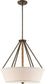 22"W Seneca 4-Light Pendant Mahogany Bronze