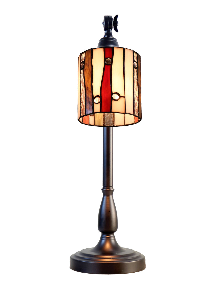 El Anza 24 Inch  Tall Handmade Tiffany Desk Lamp