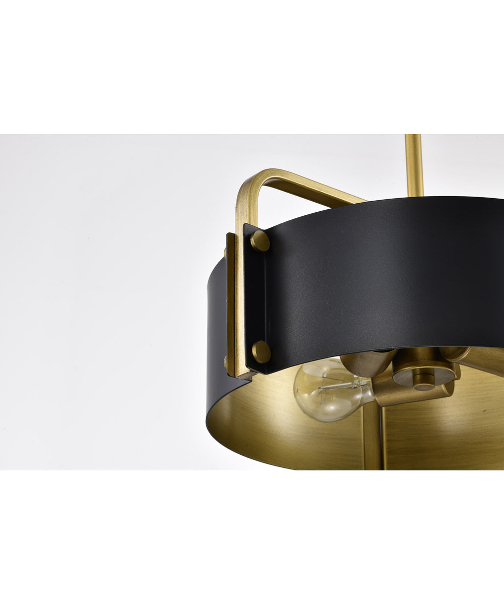 Altos 3-Light Pendant Matte Black