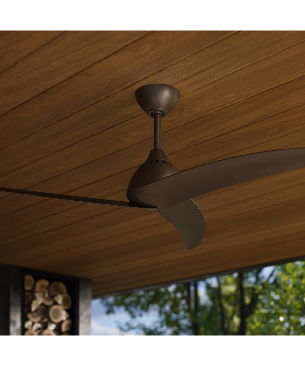 Nirra 52-in. 3-Blade Modern Ceiling Fan Satin Natural Bronze
