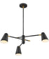 Birdie 3-Light Medium Convertible Mobile Single Tier Chandelier in Black