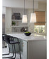 Clarion 1-Light Etched White Pendant P500430 Matte Black