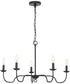 Canebrake 5-Light Chandelier Light Matte Black