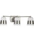 Haven 3-Light Opal Glass Luxe Industrial Bath Light Brushed Nickel
