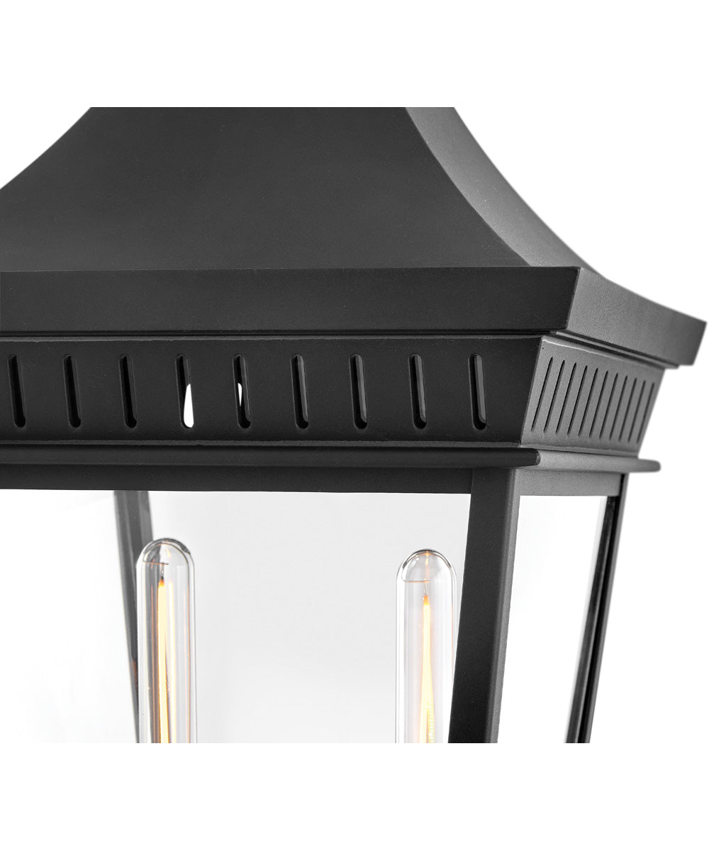 Chapel Hill 2-Light Large Wall Mount Lantern in Museum Black