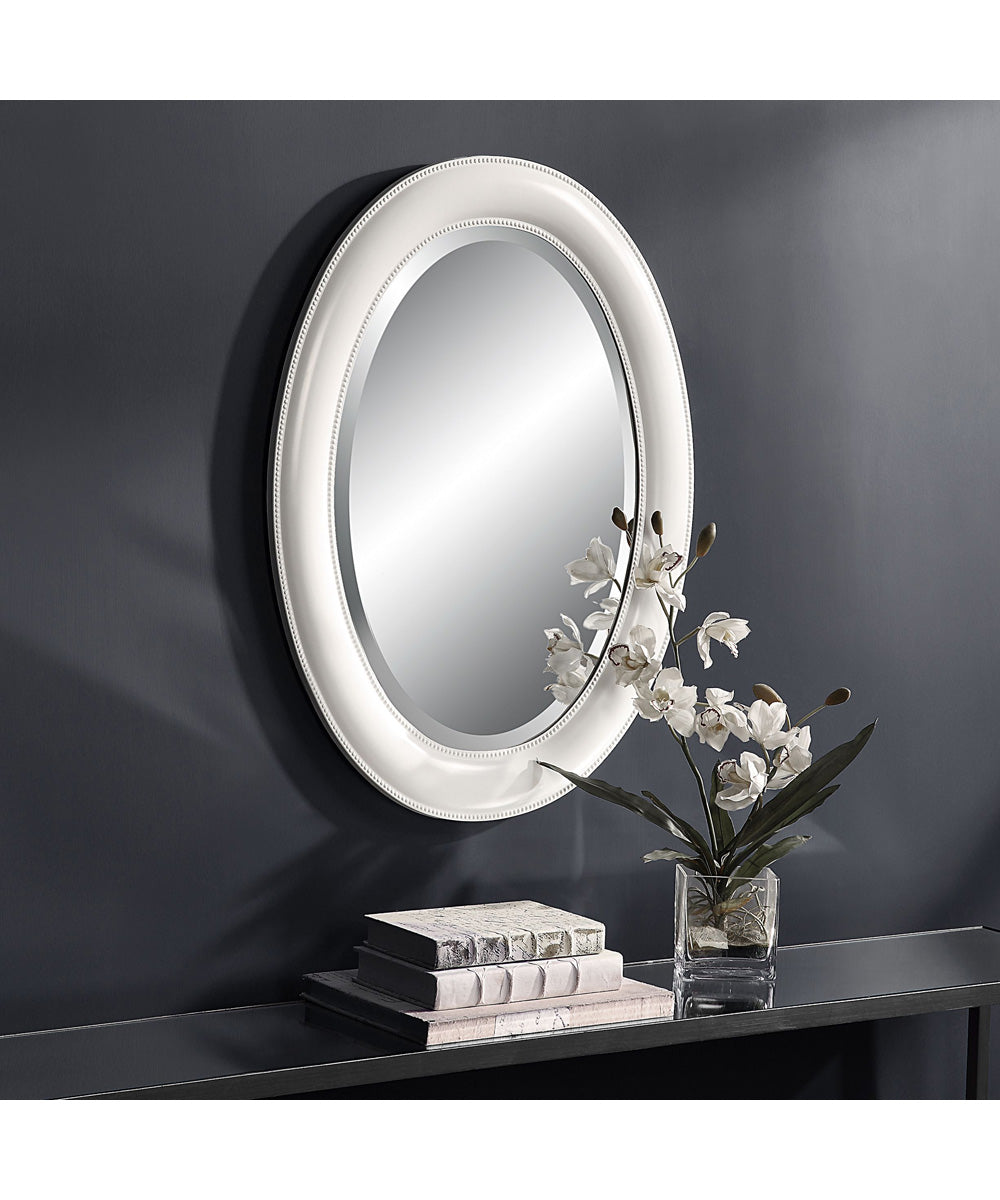 22x30" Wall Mirror in a Clean Crisp White Finish