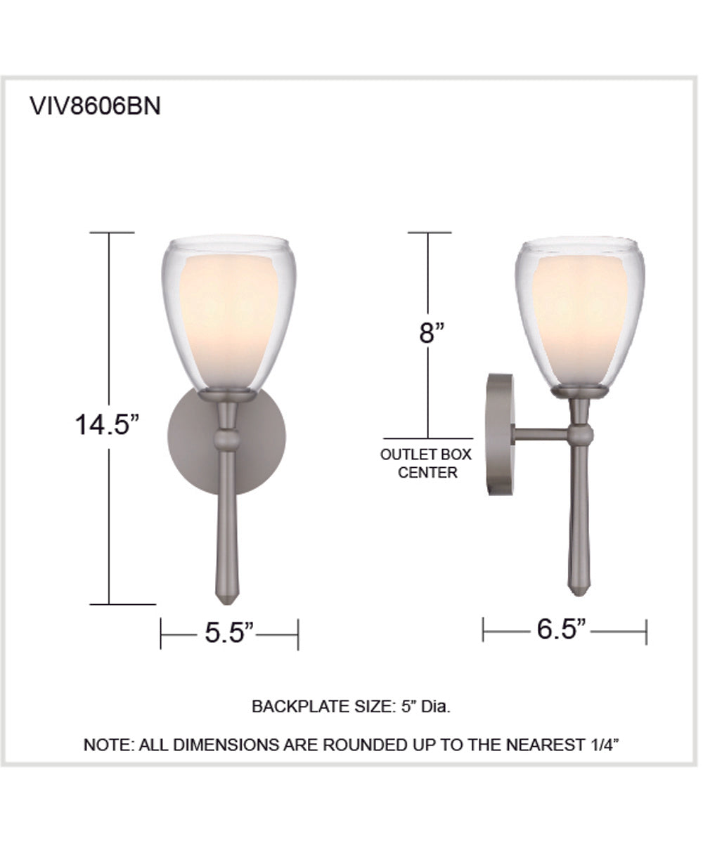 Vivienne 1-light Wall Sconce Brushed Nickel
