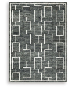Elderland Washable Medium Rug Black/Gray