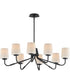 Durham 8-Light Chandelier Black