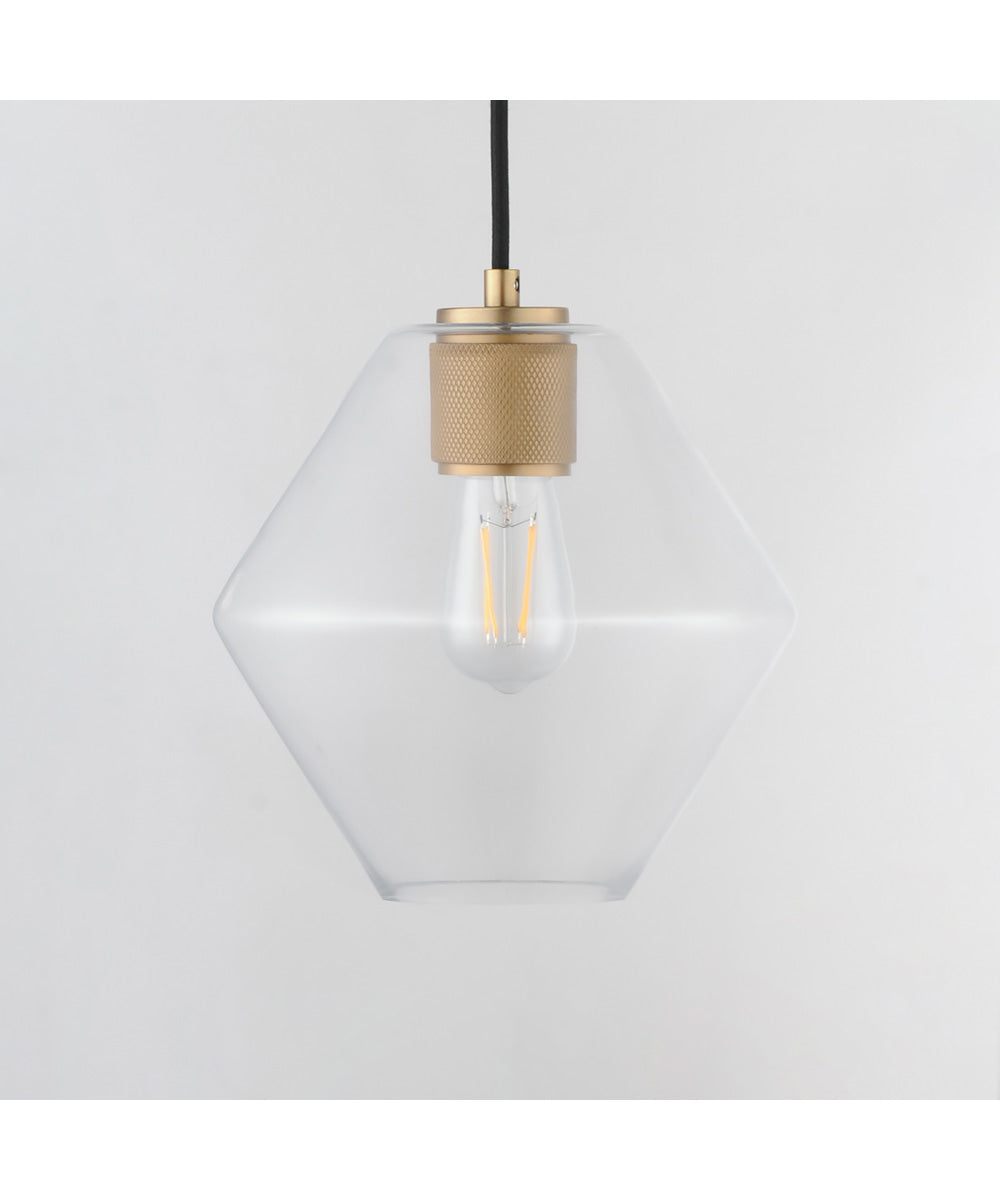 Geode Medium Pendant Natural Aged Brass