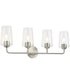 Celino 4-Light Bath & Vanity Brushed Nickel
