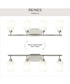 Reines 4-Light Bath Vanity with Opal Glass Shades Brushed Nickel