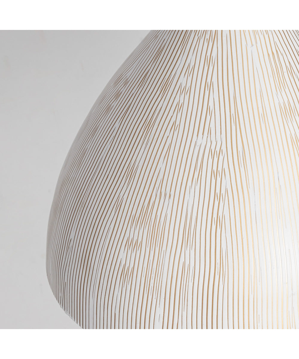 Fleur 1-Light Pendant White/Gold