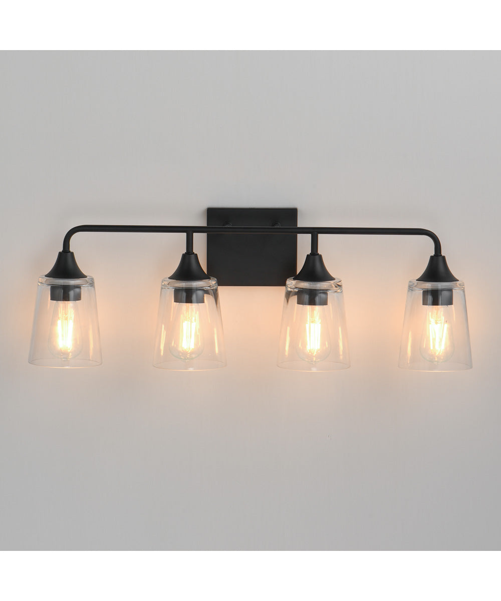 Hudson 4-Light Bath Vanity Black