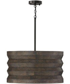 Dunn 4-Light Pendant Espresso Stain and Black