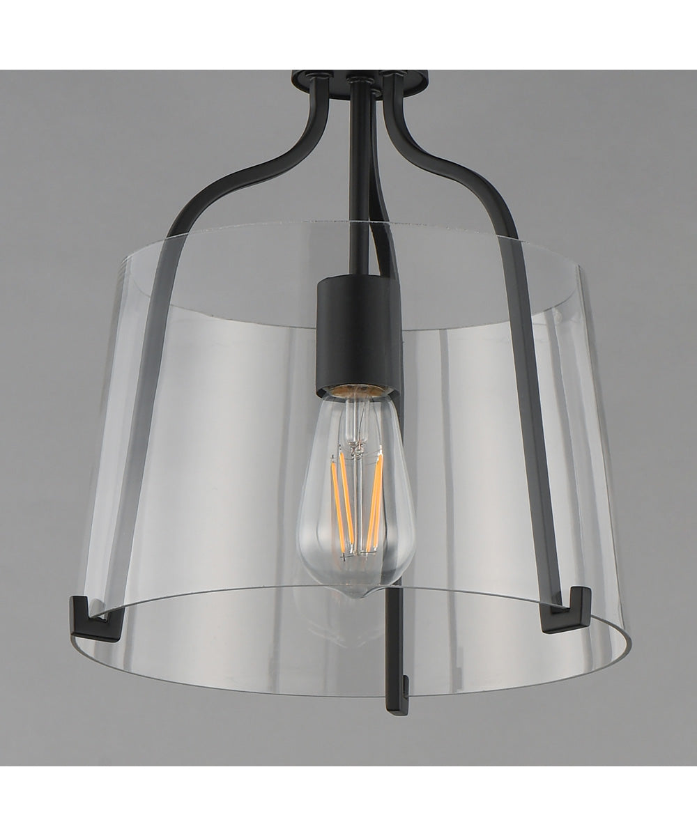 Bellmore 1-Light Pendant/Semi Flush Black