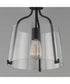Bellmore 1-Light Pendant/Semi Flush Black