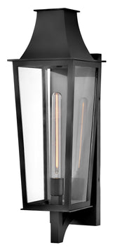 Georgetown Coastal Elements  1-Light Large Wall Mount Lantern in Black