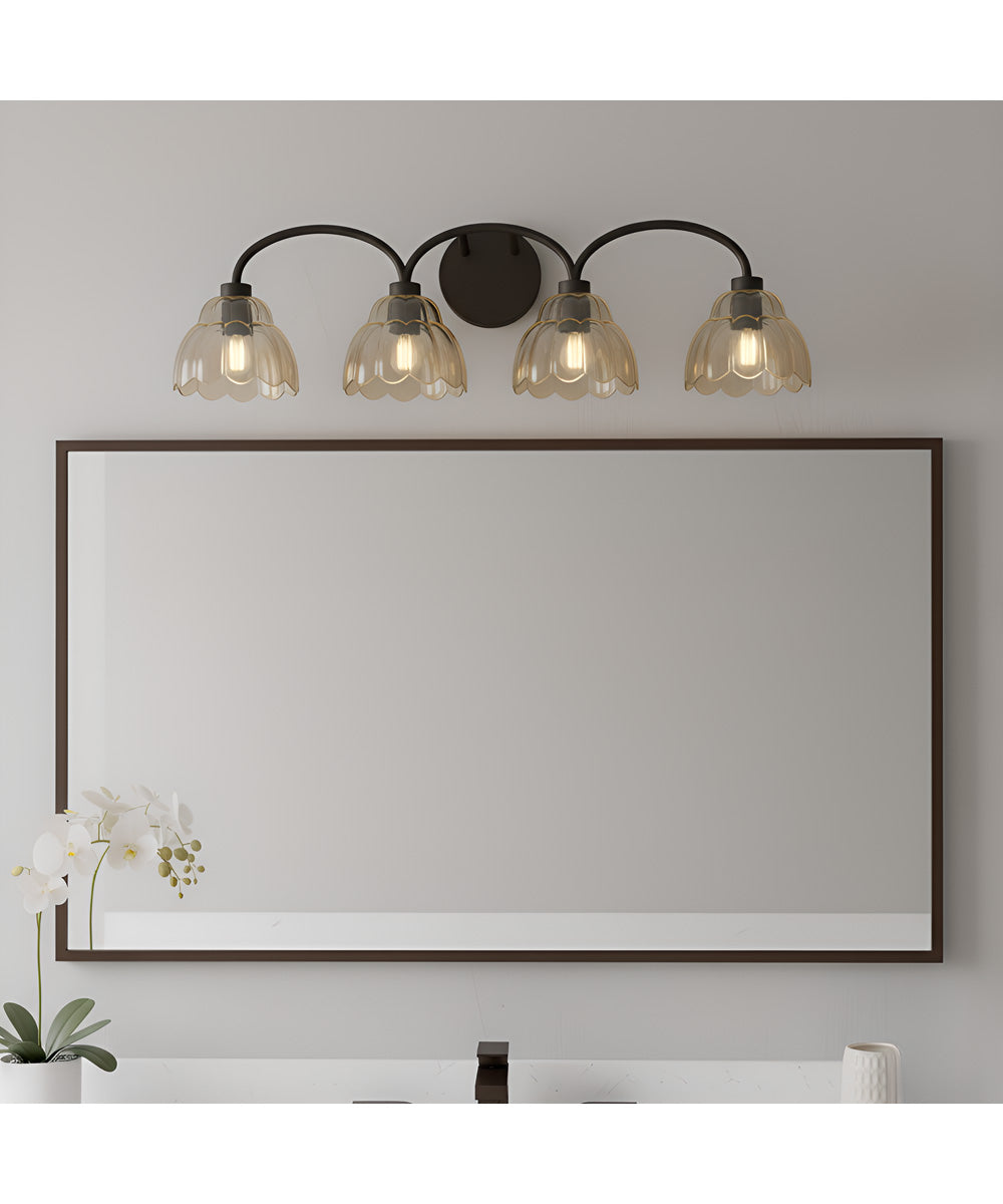 Whitecap 4-light Bath Light Mottled Cocoa