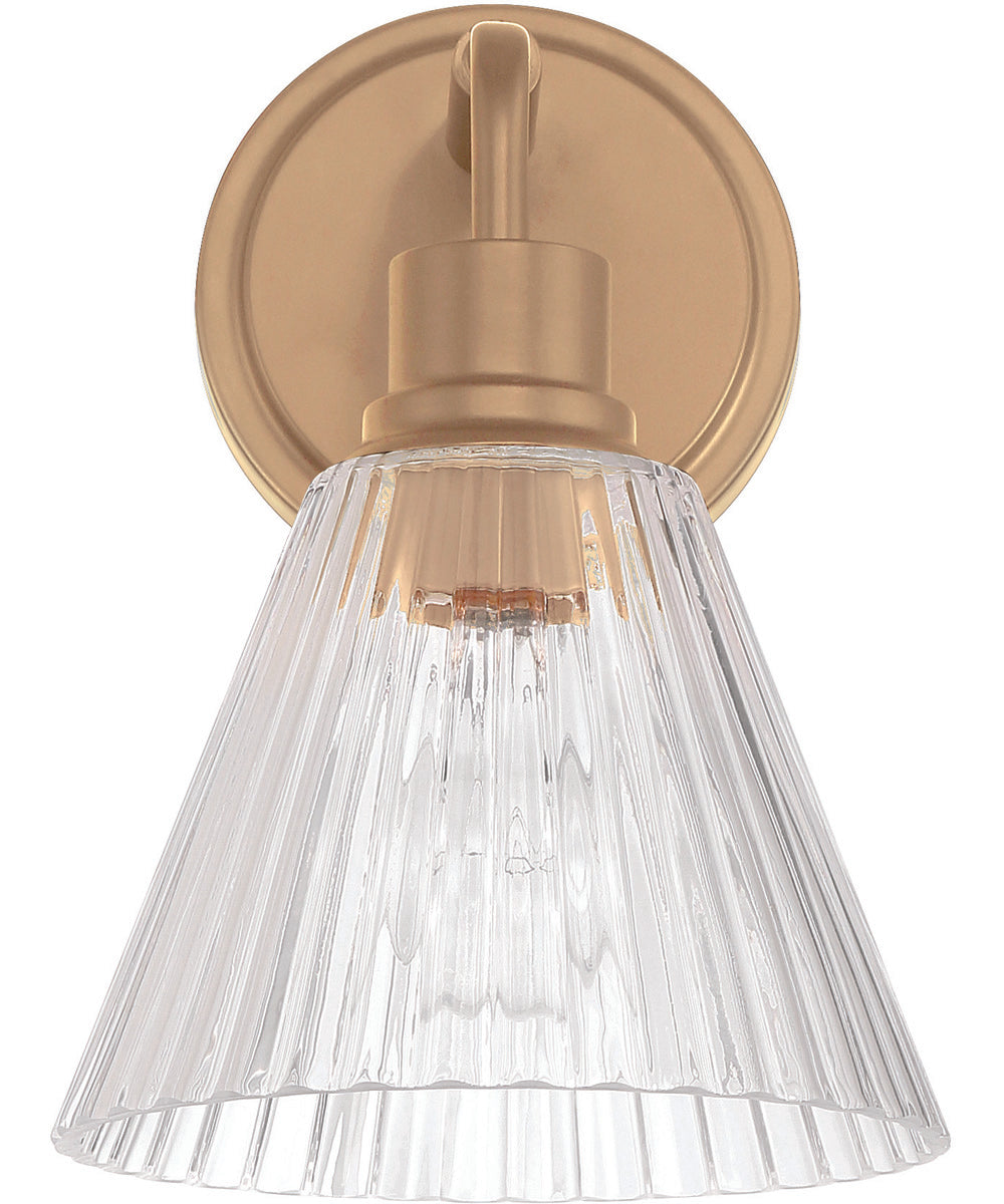 Pleated 1-Light Lighting Premium Bronze