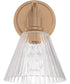 Pleated 1-Light Lighting Premium Bronze