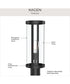 Kagen Outdoor Post Light with Clear Glass Panels Matte Black