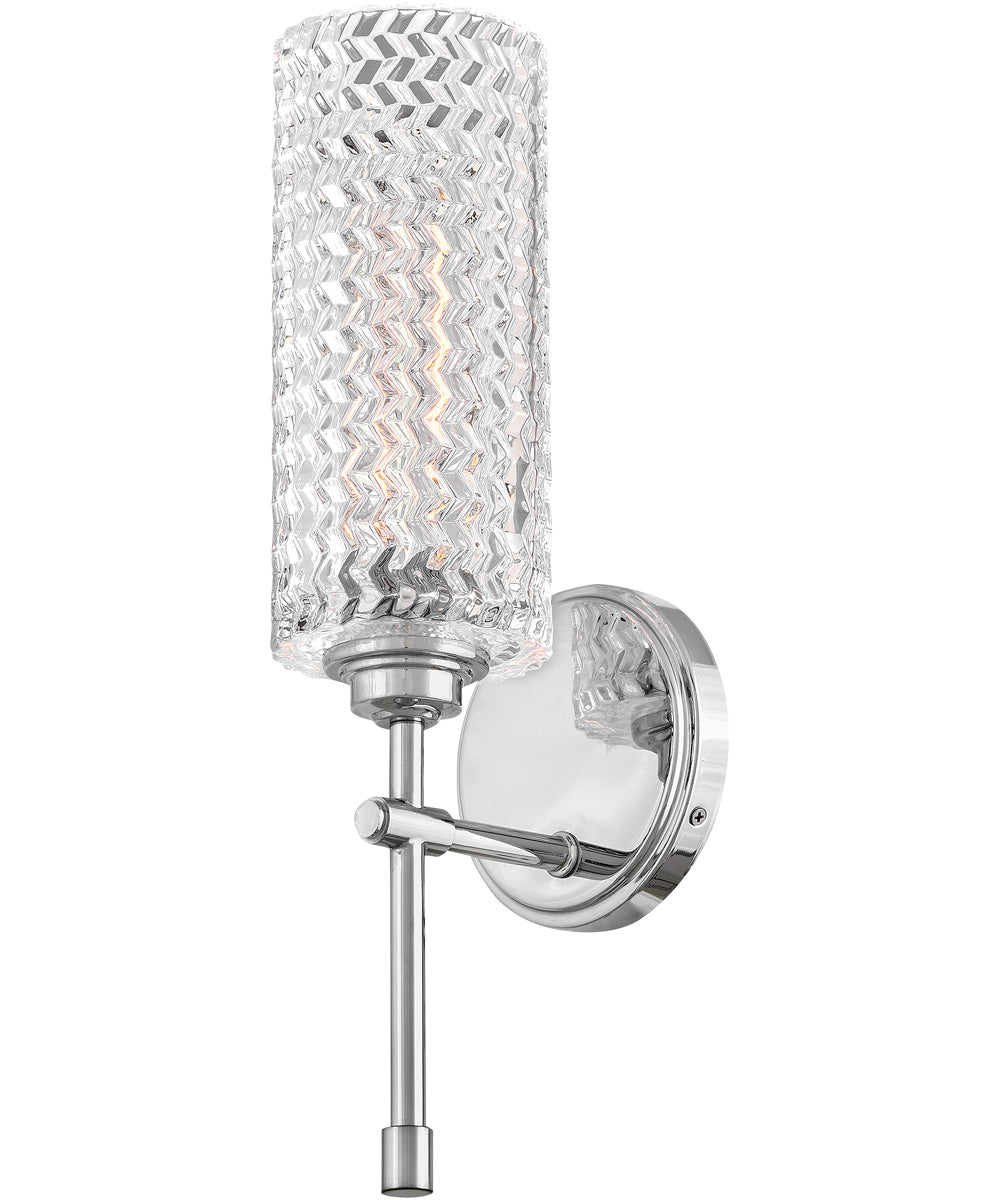 Elle 1-Light Medium Single Light Sconce in Chrome